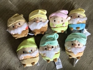 Disney Store Ufufy Snow White and the Seven Dwarfs Plush Set of 7 Dwarfs Toys - Picture 1 of 5