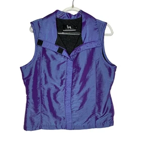 Blanc Noir Womens Size Medium Purple Irridescent Vest Vintage Y2K - Picture 1 of 8