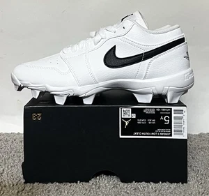 Size 5Y- Nike Air Jordan 1 Low (GS) White Baseball Cleats HF6885-100 - Picture 1 of 5