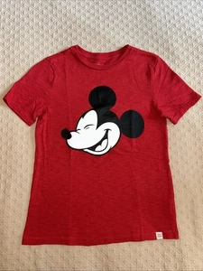 Gap Kids Disney Shirt Mickey Mouse Regular Fit Red T Shirt Unisex Kids L (9/10) - Picture 1 of 7