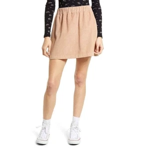 bp. Damen-Cord-Minirock elastischer Bund zum Überziehen in Hellbraun Nougat Small 49 $ - Bild 1 von 2