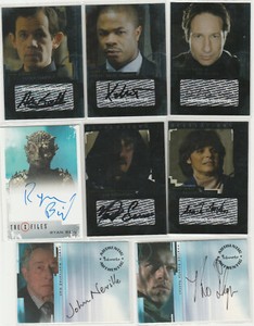 X-files Autograph cards  selection  pick one  $12 - $60