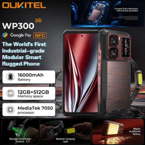 Global Oukitel WP300 Rugged Phone Android Builder Mobile Removable Rear Screen - Afbeelding 1 van 21