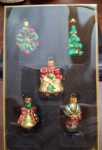 Michael's 5er Pack Mini Glas Feiertag Ornamente Neu im Karton - Bild 1 von 3