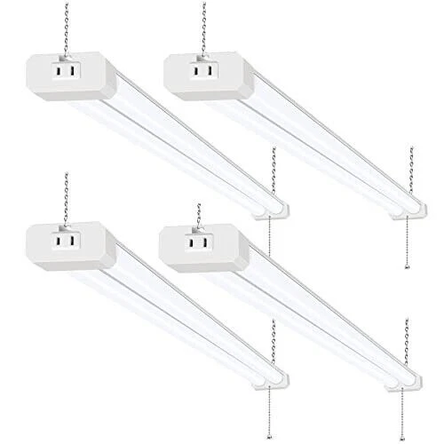 Hykolity 4FT 42W 3700 Lumens Linkable LED Shop Light with Pull Chain - Pack of 4 (HY-SL42W5KF-4)