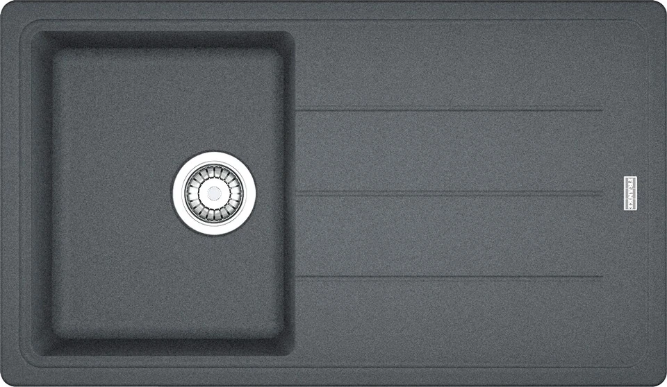 Franke spüle Basis BFG 611-86 Steingrau mit Excenterbedienung