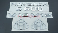 Chrome  "S600 + MAYBACH+ 4 MATIC" Emblem Auto Front Badge for Mercedes-Benz S600