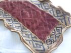 Pagne ancien du Zare-Textile tiss + fibres vgtales dcor gomtrique-Afrique