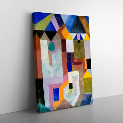 Arte de pared en lienzo colorido de arquitectura de Paul Klee impresión enmarcado decoración de cuadros Foto 1 de 4