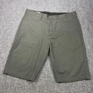 Volcom Shorts Mens 34 Grey Chino Eleven Inch Inseam Mid Rise - Picture 1 of 17