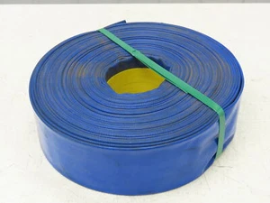 3" Layflat Blue PVC Water Delivery Irrigation Discharge Hose 100' - Picture 1 of 5