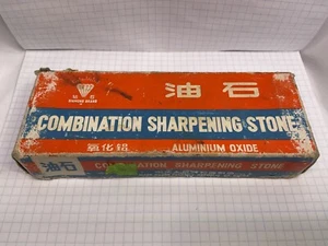 Piedra de afilar combinada marca diamante vintage óxido de aluminio SIN USAR - Imagen 1 de 7