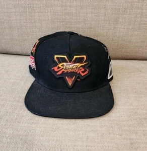 Street Fighter V Snapback Hat Cap - K.0 Ryu Embroidered Black Capcom - Imagen 1 de 6