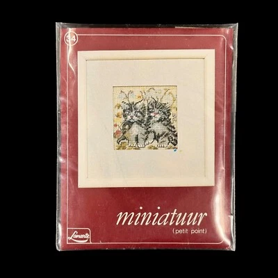 Lanarte Miniatura Jessa Kittens Pequeño Punto de Cruz Kit L70238 #34 5 x 5 pulgadas Foto 1 de 4