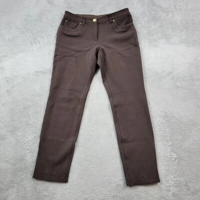 Pantalones de jegging So Slimming By Chicos para mujer pequeños 28X26 marrón cintura elástica Foto 1 de 4