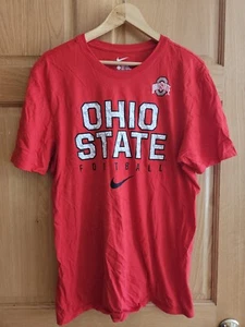 Ohio State University Football Big Ten Nike Dri Fit Mens Size Large - Picture 1 of 3