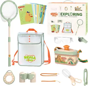 Kids Outdoor Explorer Kit - Bug Catcher Kit with Binoculars, Butterfly Net, Magn - Picture 1 of 7