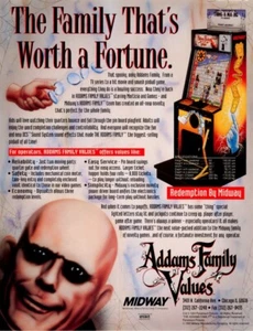 Addams Family Values Arcade Machine Midway Flyer - Picture 1 of 1
