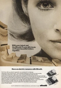 1974 Olivetti Praxis 48 Typewriter: Beautiful Letters Together Vintage Print Ad - Picture 1 of 1