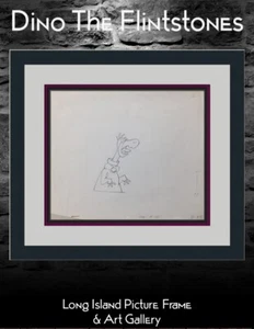 Hanna-Barbera Dino The Flinstones Original Model Sheet Drawing Custom Framed - Picture 1 of 4