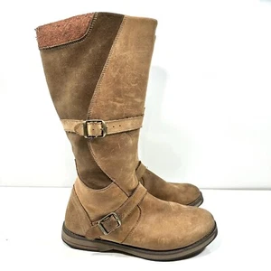 LL Bean Park Ridge Wool Lined Brown Leather Side Zip Tall Riding Boot Size 6.5 M - Picture 1 of 10