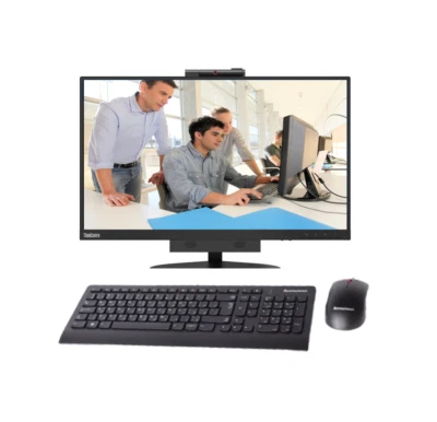 3 x Lenovo ThinkCentre Tiny-In-One, 24" FHD IPS, Intel i5, 8GB, 128GB SSD +1TB - Image 1 of 4