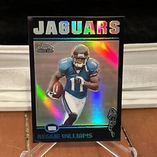 2004 Topps Chrome Black Refractors 40/100 Jaguars Football #198 Reggie Williams