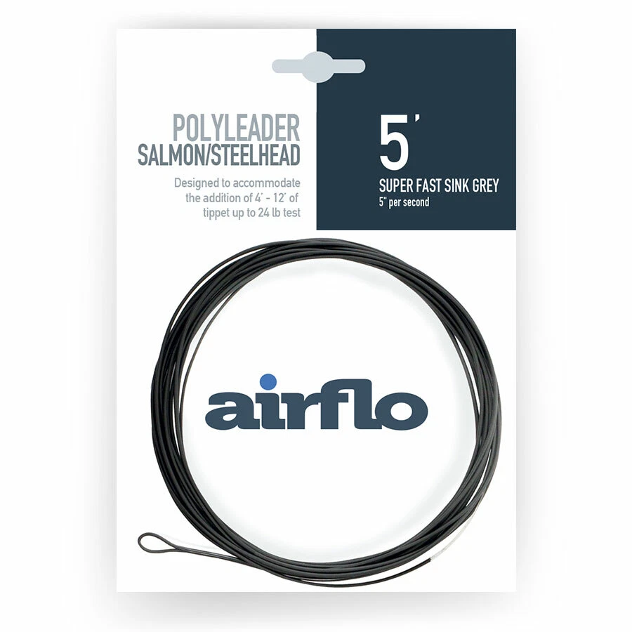 Airflo Fly Fishing Salmon/Steelhead Spey Skagit 5ft Polyleader SUPER FAST SINK PSF165S