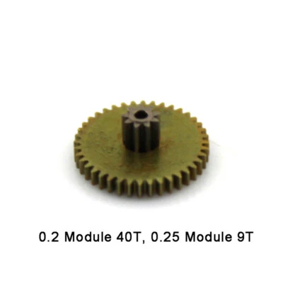 Zahnrad Stirnrad 0,2 Modulus 40T & 0,25 Modulus 9 Zähne 0,7mm Bohrung Zahnräder - Bild 1 von 4