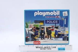 #3957 Quartier général du poste de police 1997 Playmobil vintage NEUF SCELLÉ - Photo 1/4