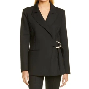 NUEVO SMYTHE Negro Anillo en D Envolvente Lana Blazer Talla 2 - Imagen 1 de 1