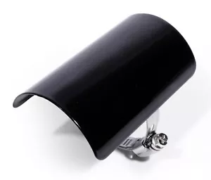 Auspuff Hitzeschutz Schild Blende Abdeckung Blech 100mm Schwarz Universal - Bild 1 von 2