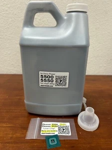 (650g) Toner Refill for Xerox Phaser 5550, Phaser 5500 Printer + Chip - Picture 1 of 4