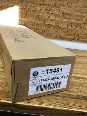 GE 15481 - F17T8/XL/SPX30/ECO Straight T8 Fluorescent Tube Light Bulb (BOX OF 24 - Image 1 of 2