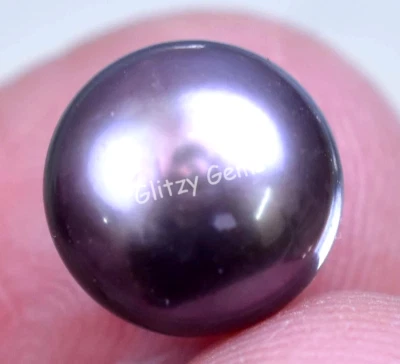 3.80 Ct Natural Tahitian Bluish Black South Sea Pearl Certified Gemstone - Image 1 of 4
