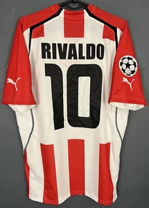 RIVALDO #10 MEN'S OLYMPIACOS 2005/2006 UEFA SOCCER FOOTBALL SHIRT JERSEY SIZE L - Picture 1 of 12