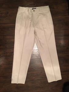 IVY CREW BEIGE STRAIGHT FLAT FRONT CASUAL DRESS WORK PANTS MENS SIZE 32W x 32L - Picture 1 of 12