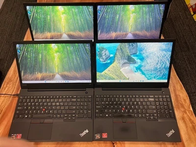 (LOT of 4) Lenovo ThinkPad E585 AMD Ryzen 3 2200U  256GB 4GB Windows 11 Pro - Image 1 of 4