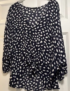 Sweet Clairs Women’s S Tie Front Blue - Picture 1 of 3