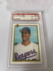1990 Juan Gonzalez Bowman Rookie Card/Graded PSA 8 NM-MT - Bild 1 von 3