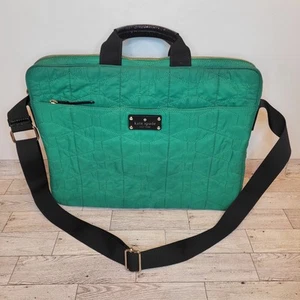 KATE SPADE NEW YORK Signature Spade Quilted Chad Laptop Bag Emerald Green - Afbeelding 1 van 12