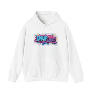 Drip Too Hard Hoodie Graphic Hooded Sweatshirt Unisex Street Style Fashion - Picture 1 of 41