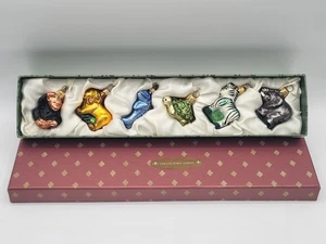 6er Set Old World Collector's Series Zoo Jungle Mini Ornamente Glas in Box - Bild 1 von 2