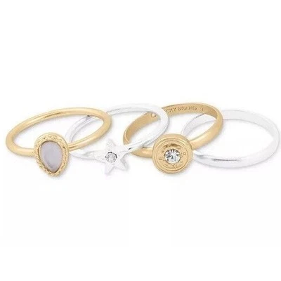 Lucky Brand Two Tone Ring (4 Piece Set) Women's Size 7 Fashion Chic Style NWT - Image 1 of 4