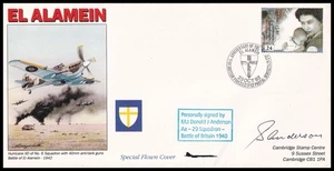 BoB Pilot Flt Lt DONALD ANDERSON Ae Signed El Alamein Concorde Flown Cover - Imagen 1 de 2