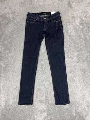 Jeans White House Black Market para mujer 0 cortos lavado oscuro el denim elástico ajustado Foto 1 de 4