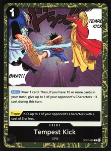 Tempest Kick OP07-096 One Piece TCG Foil R NM - Picture 1 of 2