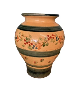 12.5” Large Terre Souleo Provence France Pottery Yellow Vase/Jar/Pot - Picture 1 of 5