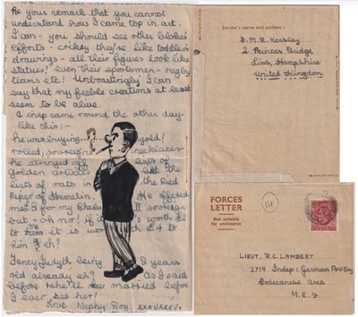 Carta aérea de la Segunda Guerra Mundial a Rotherham 1943 RAF 104 Escuadrón Wellington Bombarderos Túnez Foto 1 de 4