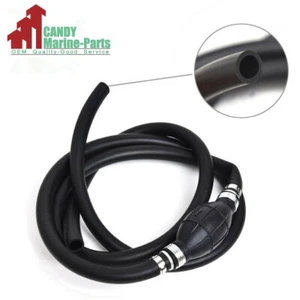 3/8" Marine Outboard Boat Motor Fuel/Gas Hose Line Assembly with Primer Bulb - Picture 1 of 5